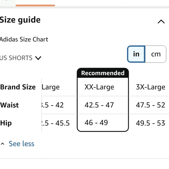 ADIDAS Badge of Sport Shorts in Better Scarlet/Black Size 3XL 9 inch Inseam - Picture 7 of 7